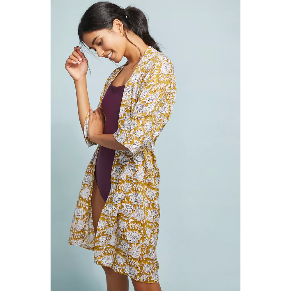 Anthropologie Natalie Martin Lennon Kimono Swim Coverups Open Front Women's OS